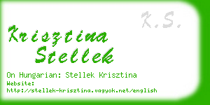 krisztina stellek business card